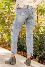 Judy Blue  Don't be afraid to wear high-waisted jeans, especially these boyfriend fit. With an acid wash and relaxed legs, these jeans will be your go-to! Pair with a graphic tee and tennies.   Color: Acid Blue Cut: Boyfriend, 28" Inseam* Rise: High Rise, 10.75" Front Rise* Material: 94% Cotton / 5% Polyester / 1% Spandex Machine Wash Separately In Cold Water Stitching: Classic Fly: Zipper  Style #: JB88281 , 88281
