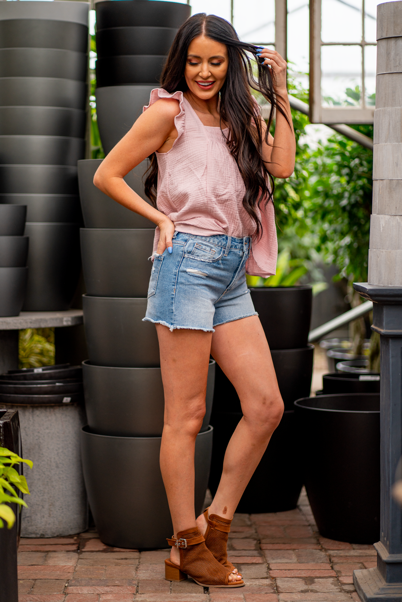 Flying Monkey Jeans  Color: Medium Wash Cut: 3.5" Inseam Rise: High-Rise, 11" Front Rise Material: 100% Cotton Machine Wash Separately In Cold Water Stitching: Classic Fly: Zipper Style #: F4182  Contact us for any additional measurements or sizing.  *Measured on the smallest size, measurements may vary by size.