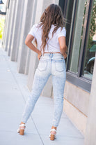 KanCan Jeans   KanCan Comfort Stretch  Color: Light Blue Wash Cut: Ankle Skinny, 27" Inseam* Rise: High-Rise, 10" Front Rise* 94% COTTON , 5% POLYESTER , 1% SPANDEX Stitching: Classic Fly: Zipper  Style #: KC9285L Contact us for any additional measurements or sizing.  *Measured on the smallest size, measurements may vary by size.  