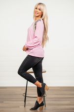 BiBi   Throw on for an easy casual look with your favorite jeans this fall.   Color: Pink Neckline: Round Neck Sleeve: Long Style #: BT2143  Contact us for any additional measurements or sizing.       