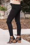 Judy Blue  These leopard filled distressed skinny jeans are iconic Judy Blues that you must have. Wear with white or black tees and sandals for an effortlessly chic look. Collection: Core Style Style Name: Leopard Patch Color: Black Cut: Skinny, 27" Inseam Rise: Mid-Rise, 9.5" Front Rise 66% COTTON 29% POLYESTER 11% RAYON 2% SPANDEX Machine Wash Separately In Cold Water Stitching: Classic Fly: Zipper Style #: JB82168 | 82168 Contact us for any additional measurements or sizing.