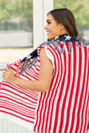 American Sweetheart Fringe Flag Sweater Vest