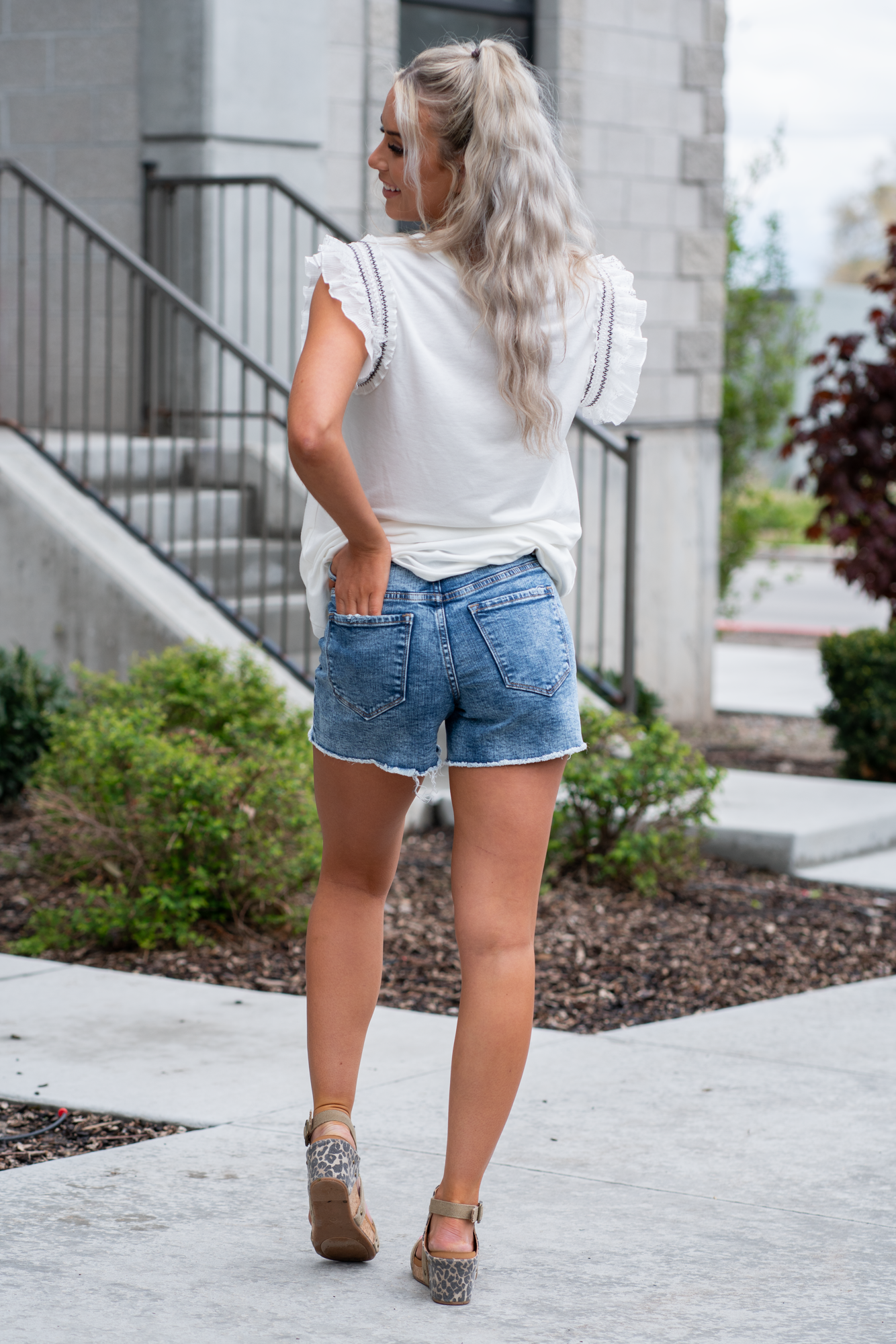 Flying monkey denim shorts sales