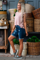 Judy Blue Jeans Color: Dark Blue Shorts   Cut: Bermudas Shorts, 8.5" Inseam  Rise: 10.5" Front Rise 91% COTTON,7% POLYESTER,2% RAYON Stitching: Classic  Fly: Zipper Fly Style #: JB150115-DK-PL | 150115-DK-PL Contact us for any additional measurements or sizing.  *Measured on the smallest size, measurements may vary by size. 