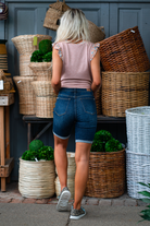 Judy Blue Jeans Color: Dark Blue Shorts   Cut: Bermudas Shorts, 8.5" Inseam  Rise: 10.5" Front Rise 91% COTTON,7% POLYESTER,2% RAYON Stitching: Classic  Fly: Zipper Fly Style #: JB150115-DK-PL | 150115-DK-PL Contact us for any additional measurements or sizing.  *Measured on the smallest size, measurements may vary by size. 