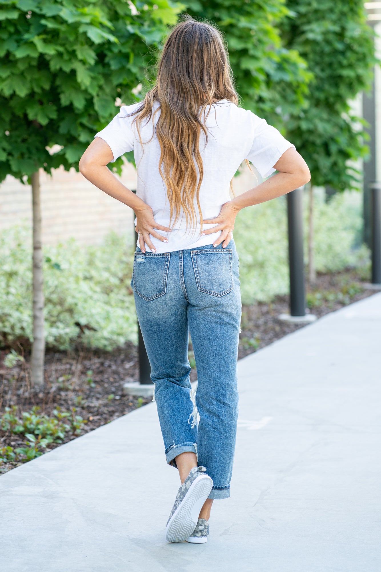 Hart Distressed Mom Jeans