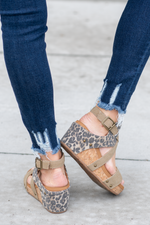 Claire Wedge Sandals Tan