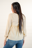 Blu Pepper Color: Oatmeal Long Sleeves Button Neckline Waffle Knit SELF: 97% POLYESTER 3% SPANDEX - CONT: 95% COTTON 5% SPANDEX Style #: BTST1184 Contact us for any additional measurements or sizing.