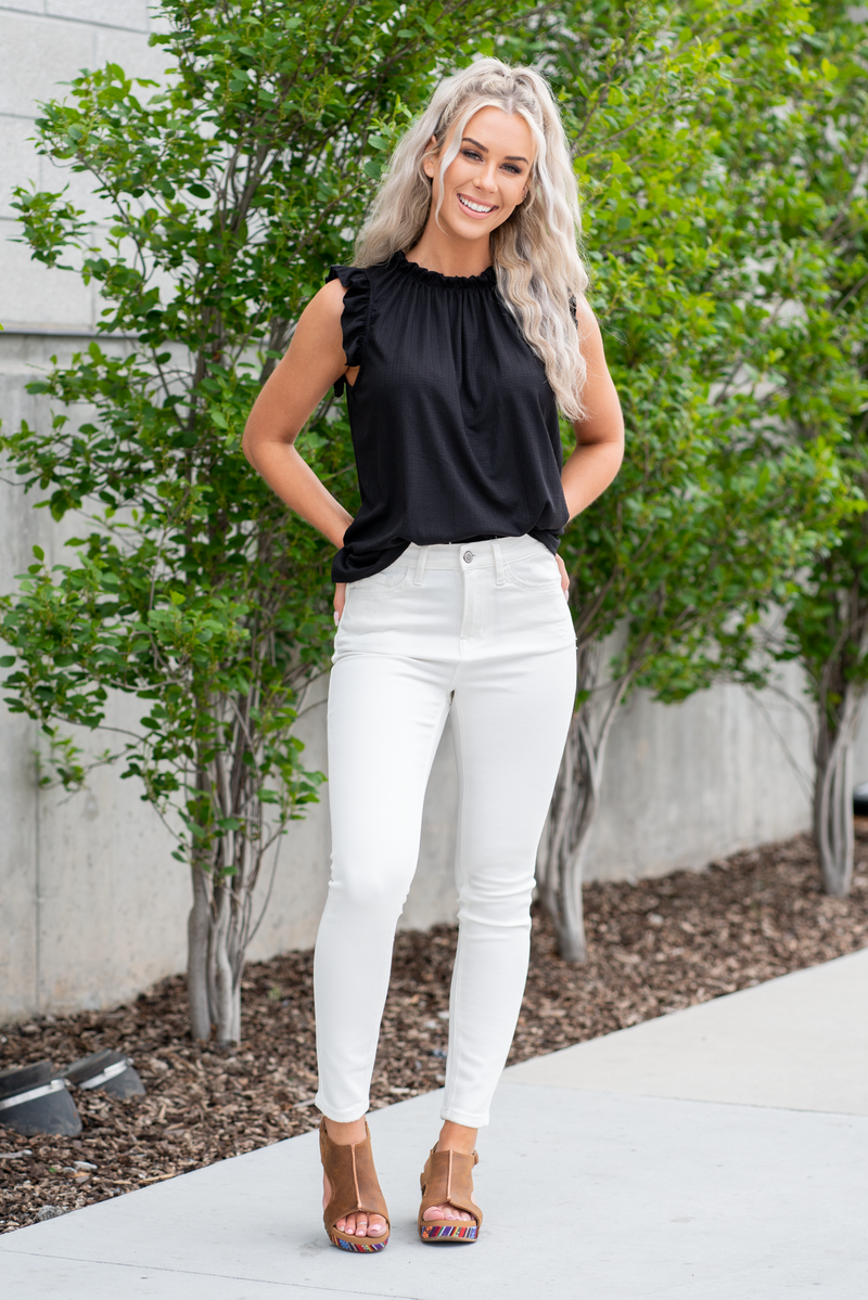 Distressed White Denim Jeans – Little Tipsy Boutique