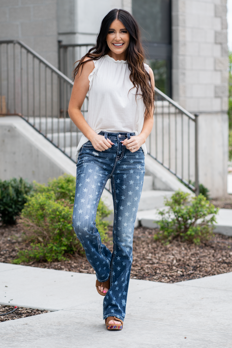 Miss Me Jeans | Americana Embellished High Boot Cut H3636B46 –