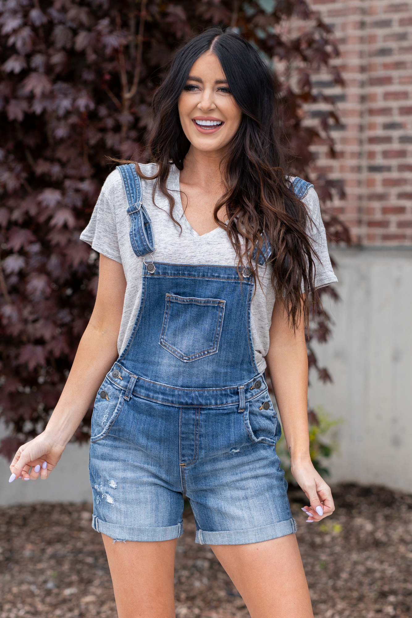 Miss Me Jeans Out and About High Rise Overall Shorts O2287H4
