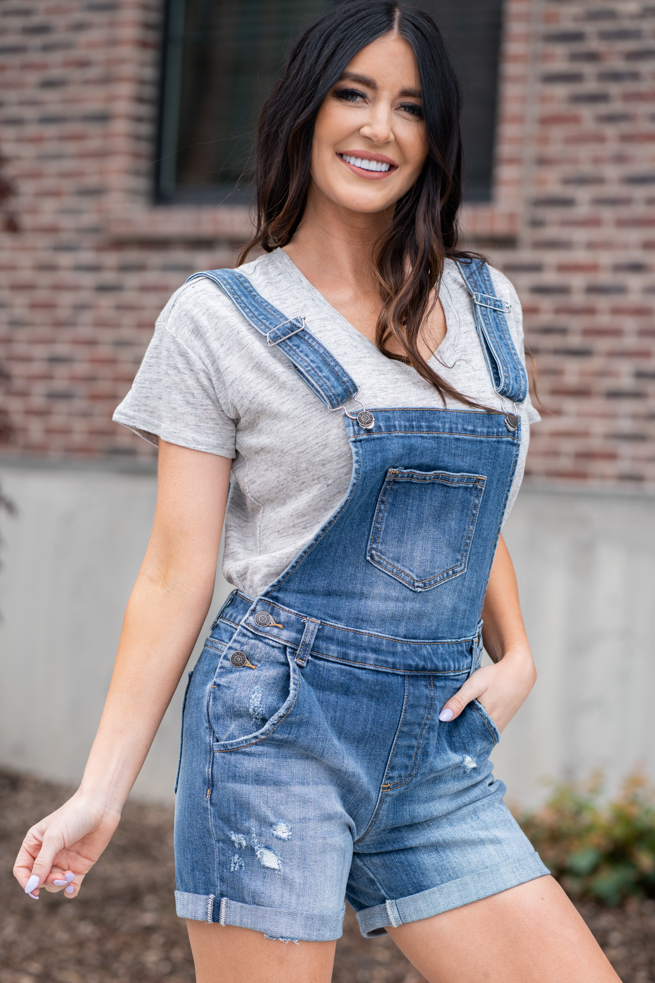 Denim 2025 overalls short